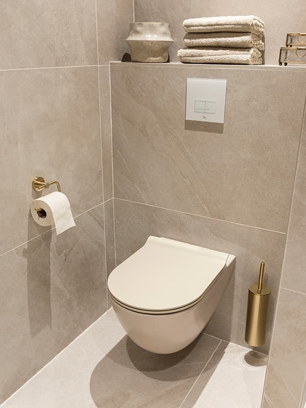 Beige toilet