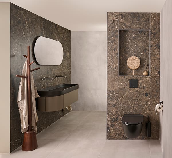 Taupe-badkamer